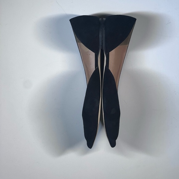 J Crew d’orsay black suede ballet flats sz 8 - Picture 3 of 8